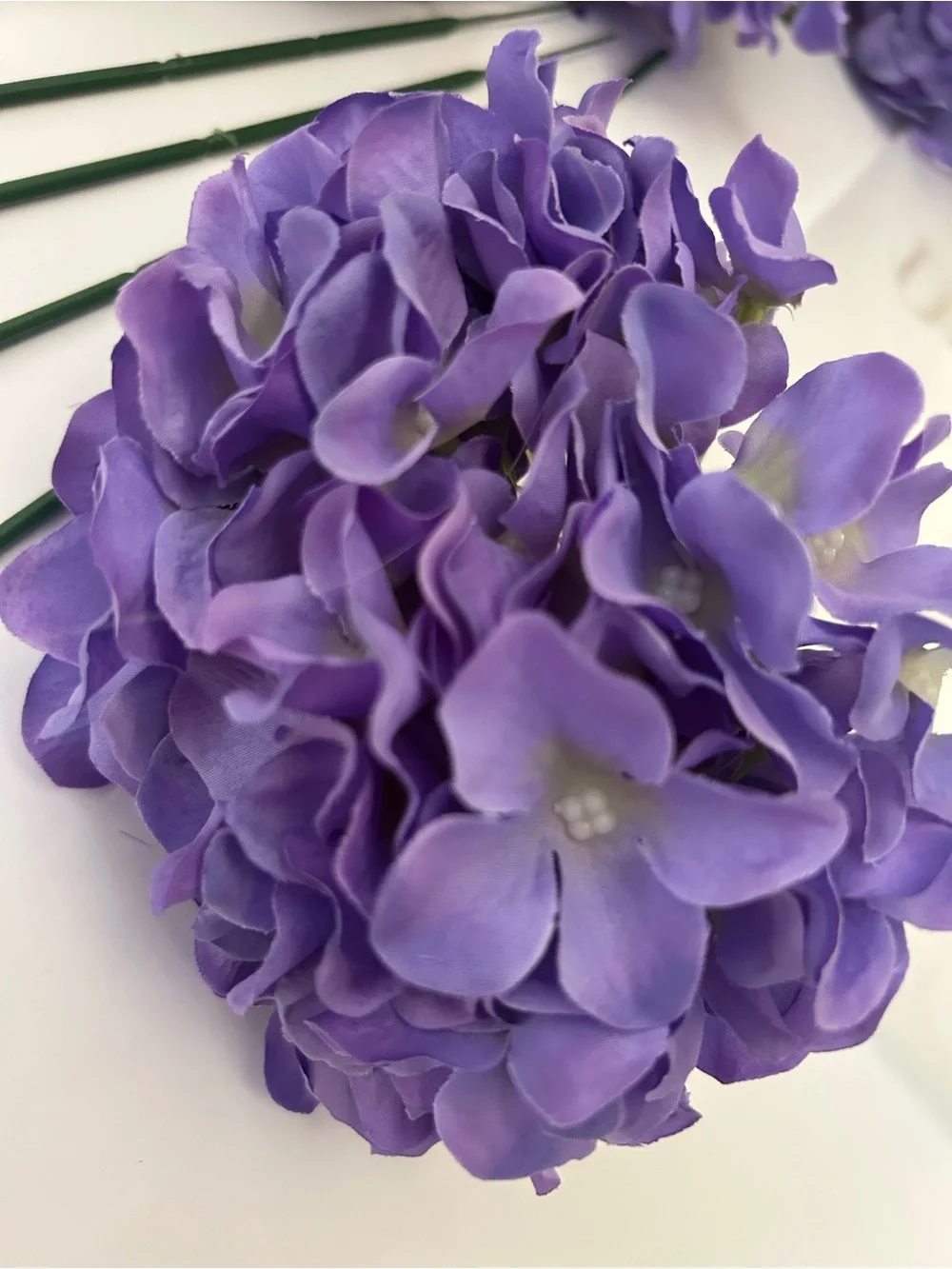 Unbranded Purple Artificial Hydrangea and Mixed Floral Bouquet Set